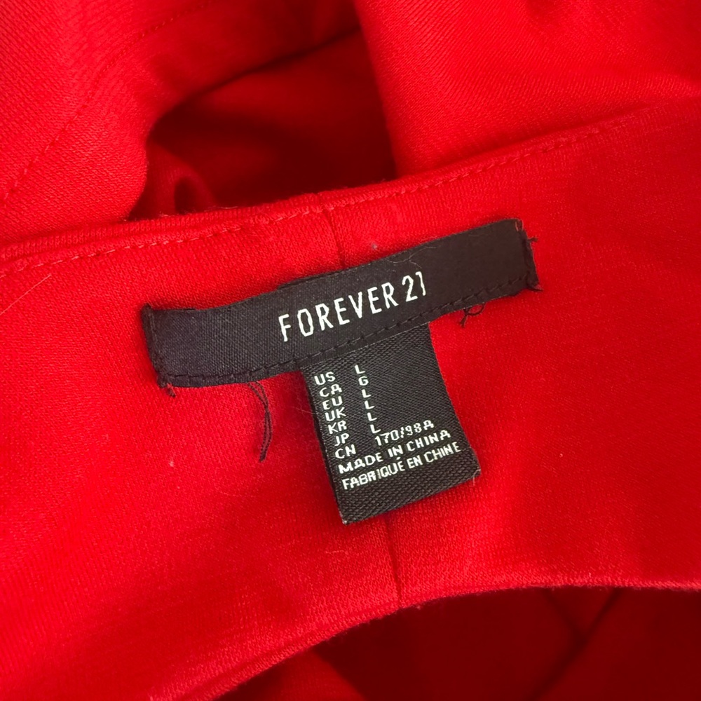 💞BUNDLE 2x$30 
 Forever 21 Red Cutout Bodycon Dress (Pre-Owned) LARGE - Picture 5 of 6
